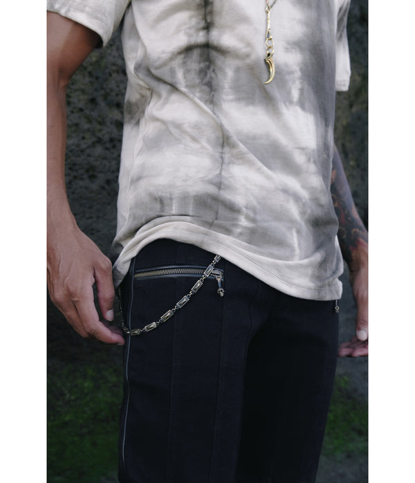 Dark Star Wallet with brass chain