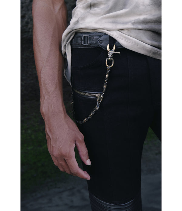 Dark Star Wallet with brass chain