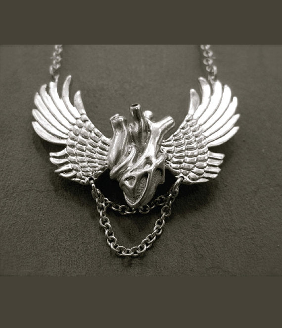 Sufi Heart Wing Silver