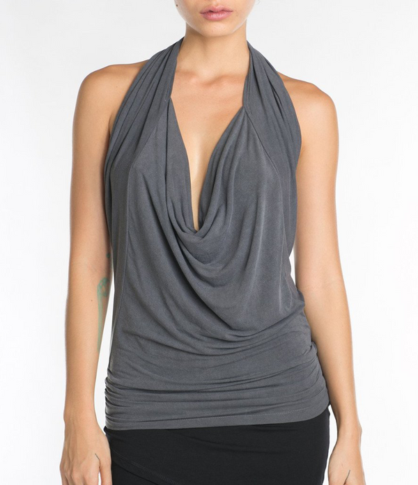 Wave Convertable Halter Top Black