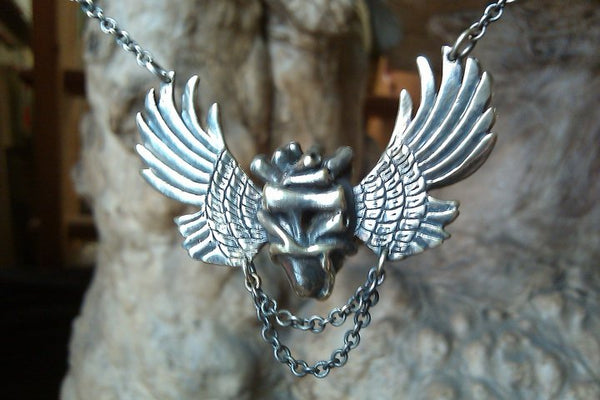 Sufi Heart Wing Silver