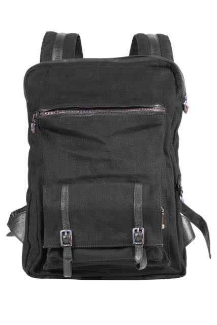 Triple claw back pack - Combo Denim/Leather