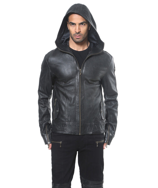 Elk Leather Hoody