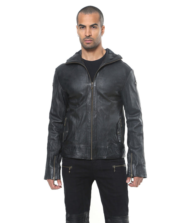 Elk Leather Hoody
