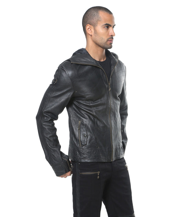 Elk Leather Hoody