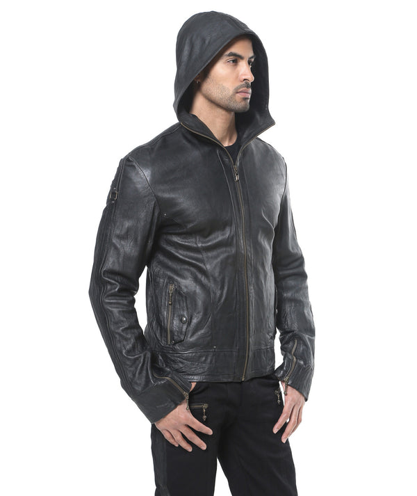 Elk Leather Hoody