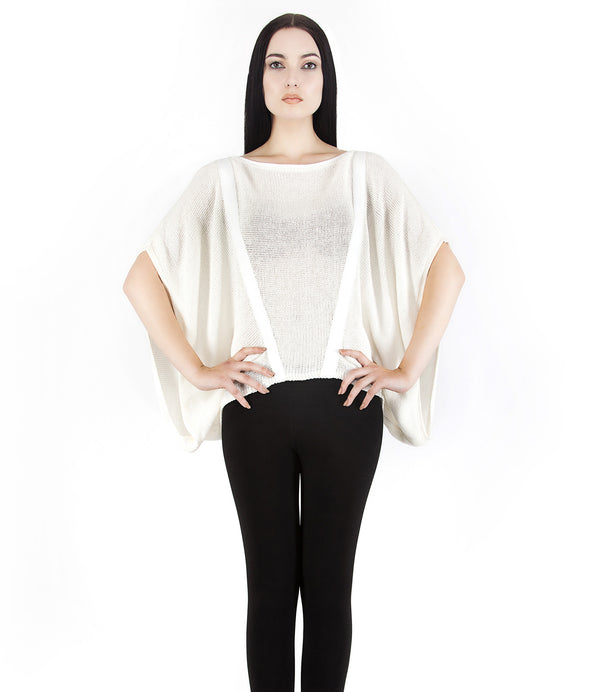 v net top w leather