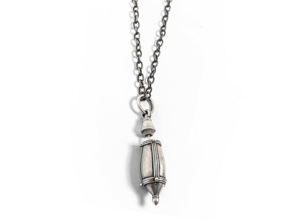 large lantern pendant / sterling silver chain