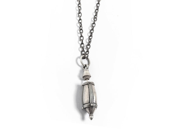 brass bottle pendant with sterling silver chain