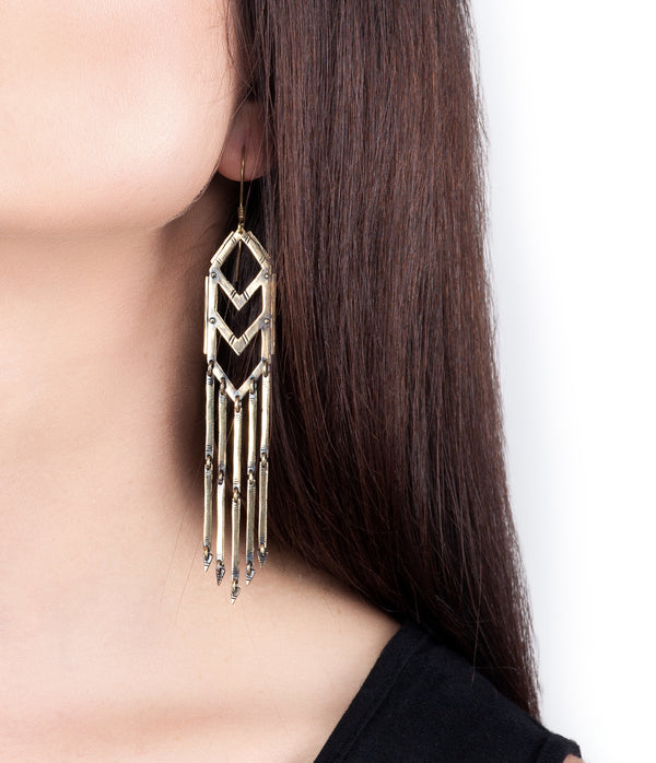 native earrings short brass