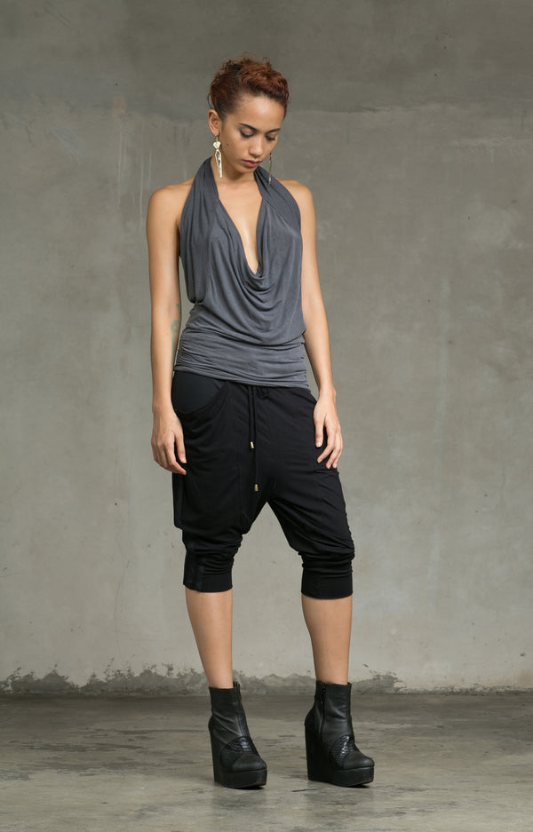 Wave Convertable Halter Top Gray