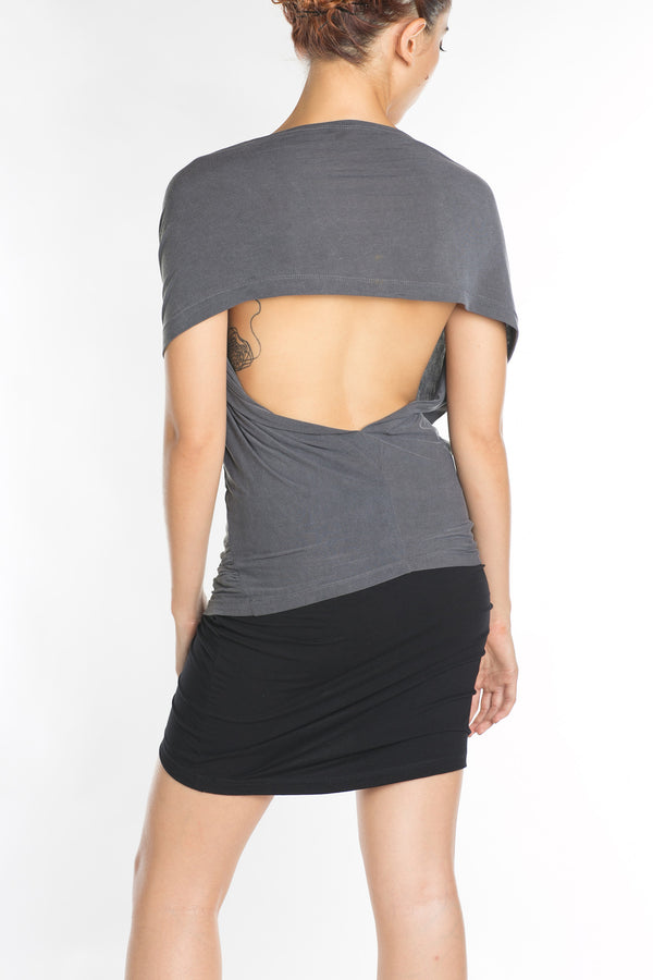 Wave Convertable Halter Top Gray