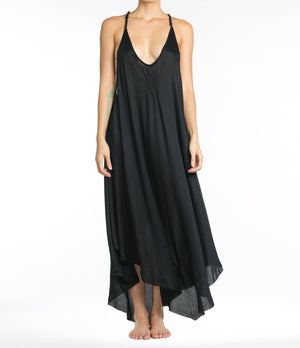 Sheer & flowy bohemian open back dress.  Long bohemian maxi dress.